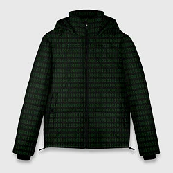 Куртка зимняя мужская Однотонный двоичный код, цвет: 3D-красный