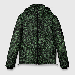 Куртка зимняя мужская Черный и зеленый камуфляжный, цвет: 3D-черный