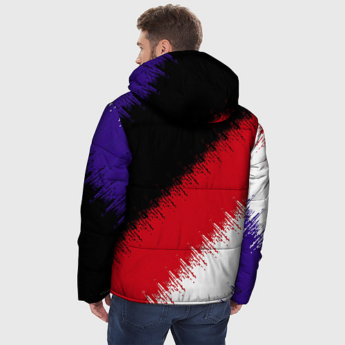 Мужская зимняя куртка Розлив краски / 3D-Черный – фото 4