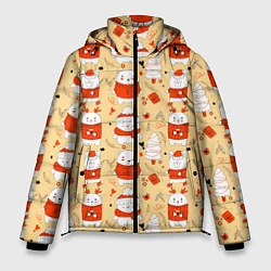 Куртка зимняя мужская New year bears, цвет: 3D-светло-серый
