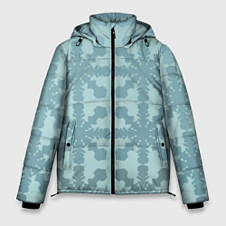 Куртка зимняя мужская Снежинки градиент, цвет: 3D-светло-серый