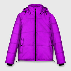 Куртка зимняя мужская Неоновый розово-сиреневый текстурированный, цвет: 3D-черный