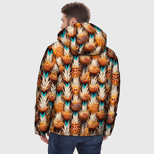 Мужская зимняя куртка Боевое одеяние шамана / 3D-Красный – фото 4