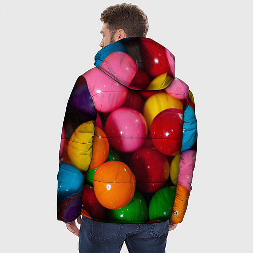 Мужская зимняя куртка Конфеты ассорти / 3D-Черный – фото 4