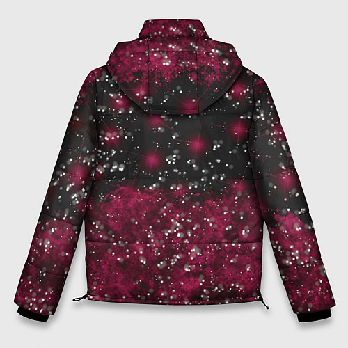Мужская зимняя куртка Звёзды и лучи / 3D-Красный – фото 2