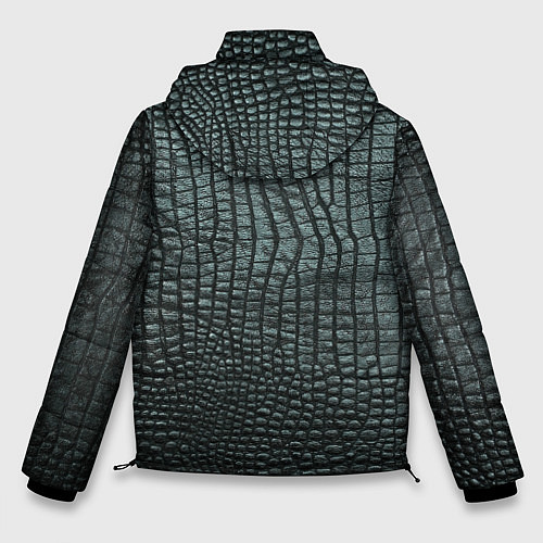 Мужская зимняя куртка Кожа крокодила - fashion / 3D-Красный – фото 2