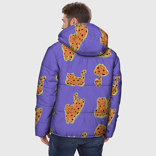Мужская зимняя куртка Принт с леопардами / 3D-Черный – фото 4