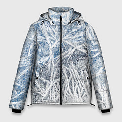 Куртка зимняя мужская Абстрактный ледяной паттерн, цвет: 3D-красный
