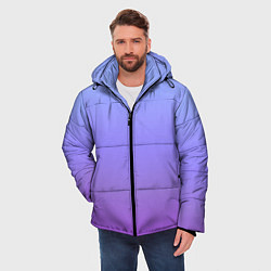 Куртка зимняя мужская Фиолетовый градиент, цвет: 3D-светло-серый — фото 2