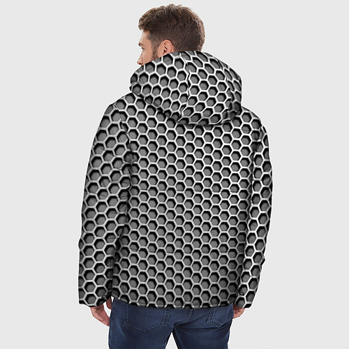 Мужская зимняя куртка Металлическая кольчуга / 3D-Черный – фото 4