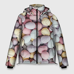 Куртка зимняя мужская Абстрактное множество чистых и светлых камней, цвет: 3D-светло-серый