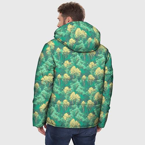 Мужская зимняя куртка Камуфляж деревья двуцветный / 3D-Черный – фото 4