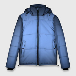 Куртка зимняя мужская Васильковый оттенок с черной виньеткой, цвет: 3D-черный