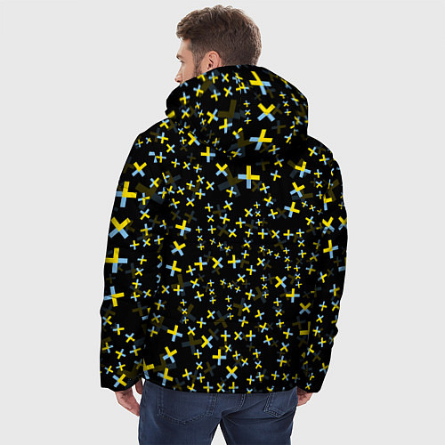 Мужская зимняя куртка TXT pattern logo / 3D-Черный – фото 4