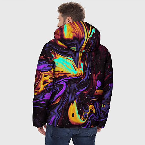 Мужская зимняя куртка Космический всплеск / 3D-Черный – фото 4