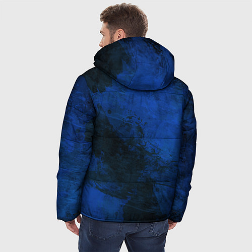 Мужская зимняя куртка Синий дым / 3D-Черный – фото 4