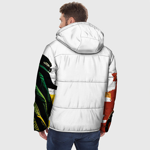 Мужская зимняя куртка Раста Лев в каске / 3D-Черный – фото 4