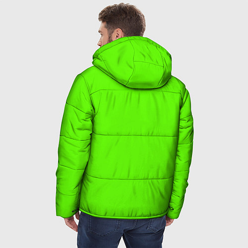 Мужская зимняя куртка Кислотный зеленый / 3D-Черный – фото 4