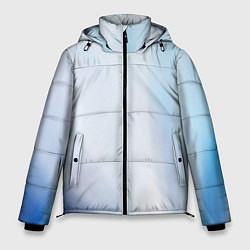 Куртка зимняя мужская Светлые синие и голубые волны, цвет: 3D-красный