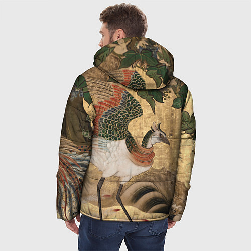 Мужская зимняя куртка Сказочная птица / 3D-Черный – фото 4