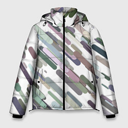 Куртка зимняя мужская Векторный дождь, цвет: 3D-черный