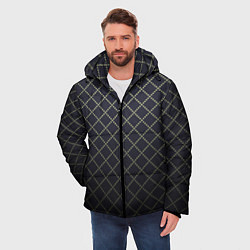 Куртка зимняя мужская Строгий ромбик, цвет: 3D-черный — фото 2