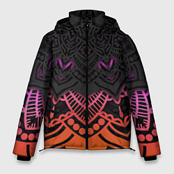 Куртка зимняя мужская Цветастый узор, цвет: 3D-светло-серый