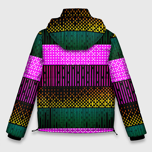 Мужская зимняя куртка Patterned stripes / 3D-Светло-серый – фото 2