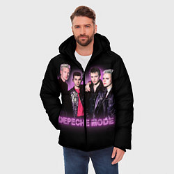 Куртка зимняя мужская 80s Depeche Mode neon, цвет: 3D-красный — фото 2