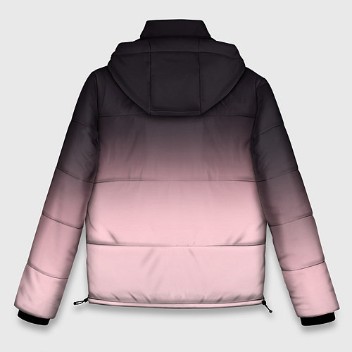 Мужская зимняя куртка Градиент: от черного к розовому / 3D-Светло-серый – фото 2