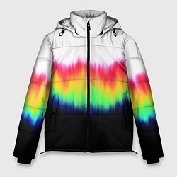 Куртка зимняя мужская Северное сияние - тай-дай, цвет: 3D-черный