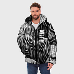 Куртка зимняя мужская Авангардный фрактальный паттерн - Милан, цвет: 3D-красный — фото 2