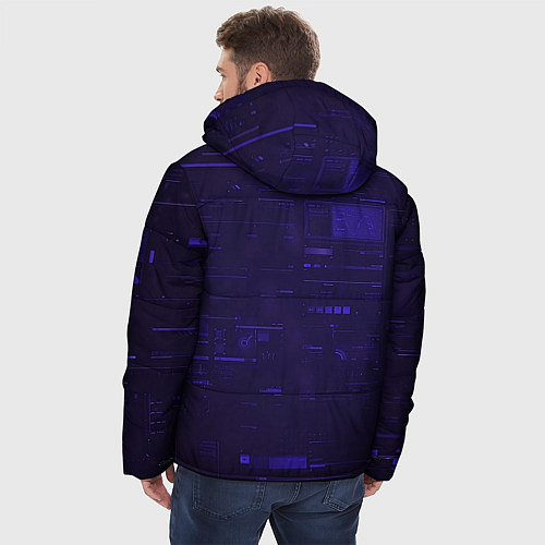 Мужская зимняя куртка Киберпанк изнутри / 3D-Черный – фото 4