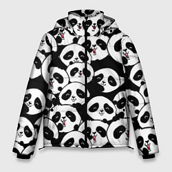 Куртка зимняя мужская Весёлые панды, цвет: 3D-светло-серый