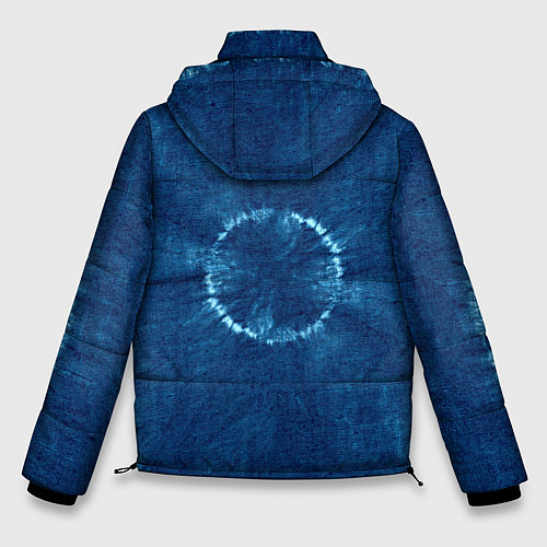 Мужская зимняя куртка Синий круг тай-дай / 3D-Красный – фото 2