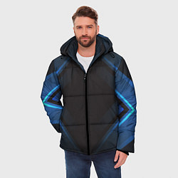 Куртка зимняя мужская Треугольная симметрия, цвет: 3D-черный — фото 2