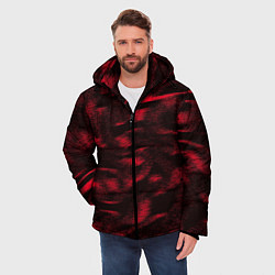 Куртка зимняя мужская Абстракт красного, цвет: 3D-красный — фото 2
