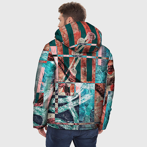 Мужская зимняя куртка Абстрактная геометрия Флорин / 3D-Черный – фото 4