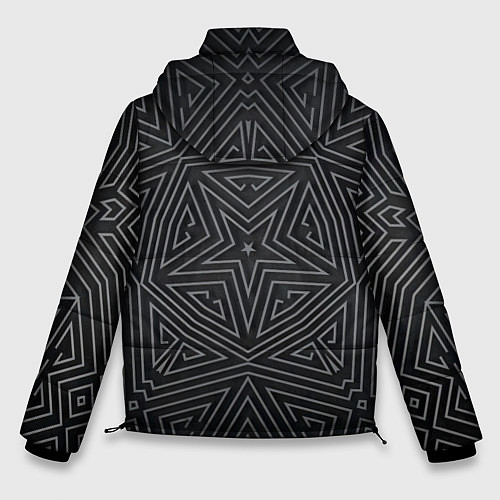 Мужская зимняя куртка Геометрическая звезда / 3D-Красный – фото 2
