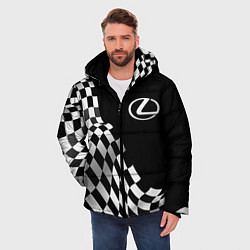 Куртка зимняя мужская Lexus racing flag, цвет: 3D-черный — фото 2