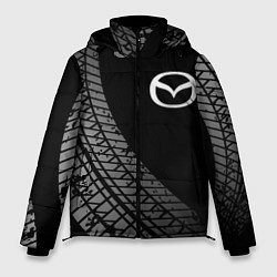 Куртка зимняя мужская Mazda tire tracks, цвет: 3D-черный