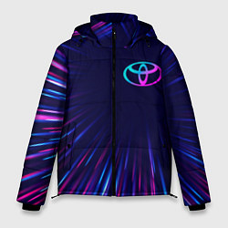 Куртка зимняя мужская Toyota neon speed lines, цвет: 3D-черный