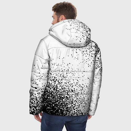 Мужская зимняя куртка System of a Down и рок символ на светлом фоне / 3D-Черный – фото 4