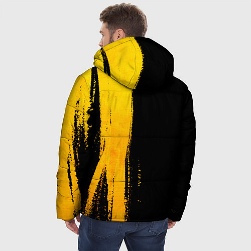 Мужская зимняя куртка Akira - gold gradient: по-вертикали / 3D-Черный – фото 4