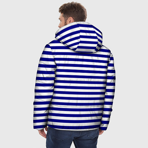 Мужская зимняя куртка Тельняшка синяя ВМФ / 3D-Черный – фото 4