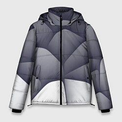Куртка зимняя мужская Паттерн из гладких камней, цвет: 3D-светло-серый