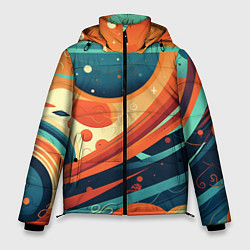 Мужская зимняя куртка Абстрактный космический пейзаж: арт нейросети