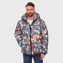 Куртка зимняя мужская Красочная мозаика, цвет: 3D-черный — фото 2
