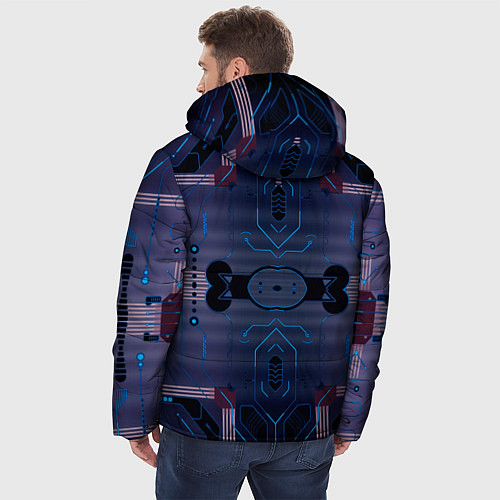 Мужская зимняя куртка Электросхема / 3D-Черный – фото 4