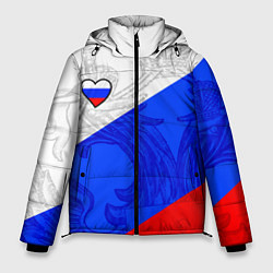 Куртка зимняя мужская Сердечко - Россия, цвет: 3D-черный